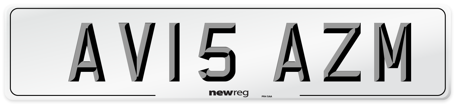 AV15 AZM Number Plate from New Reg